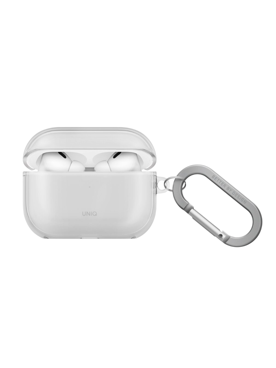 Чехол Uniq для Airpods Pro 3 Glase TPU case with carabin, Прозрачный