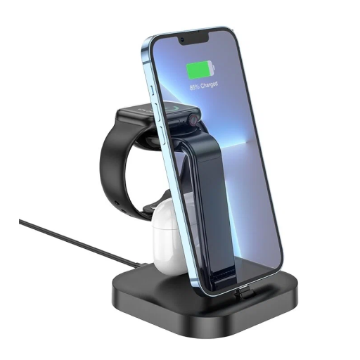 HOCO CW43 Wireless Charger 3 в 1, черный