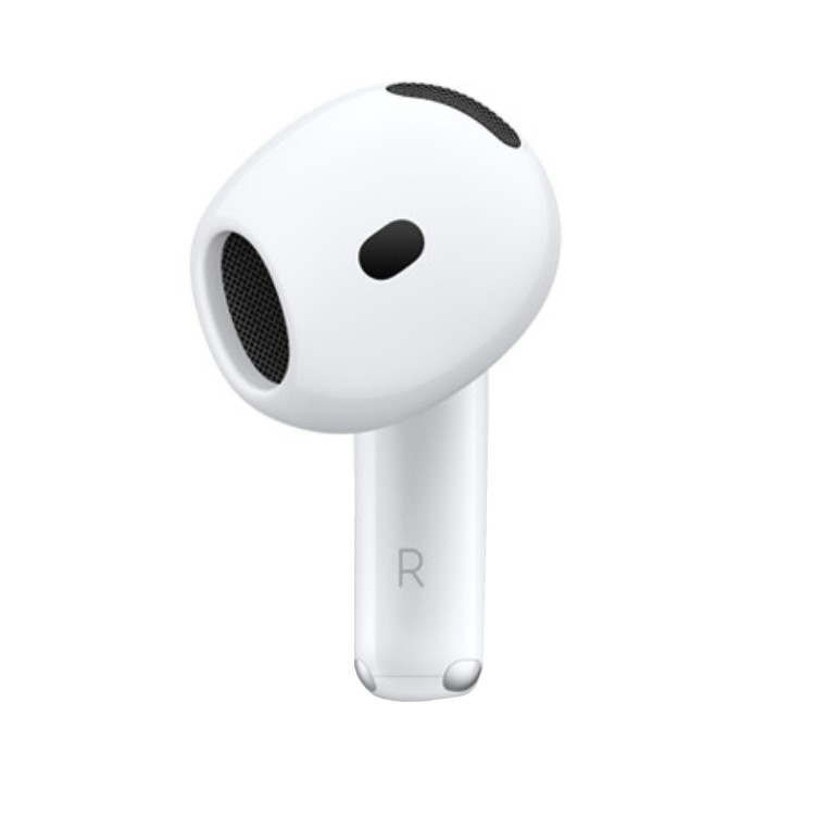 Правый Apple AirPods 4, MXP93, с шумоподавлением, Посторонние шумы при активации шумоподавления, Белый - Б/У