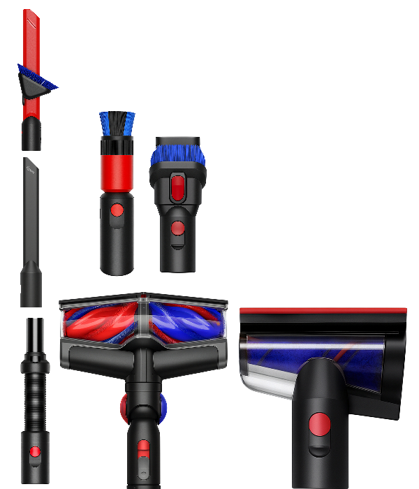 Dyson V16 Piston Animal + Detail Cleaning Kit, Черный