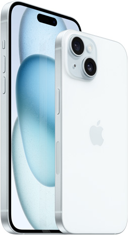 iPhone 15 128Гб (1 sim + eSIM / 100% / Без коробки) Голубой - Б/У ★★★☆☆