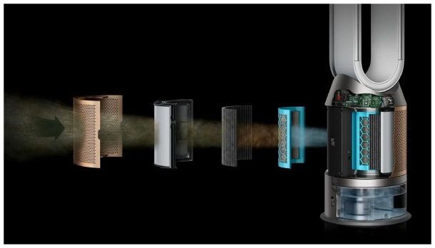 Увлажнитель-очиститель воздуха Dyson Humidify Cool Formaldehyde PH04, Золотой
