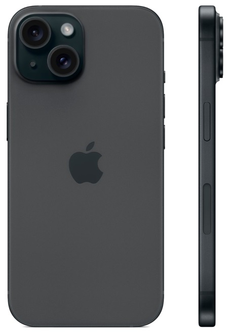 Смартфон Apple iPhone 15 128Гб (1 sim + eSIM) Черный - Активированный